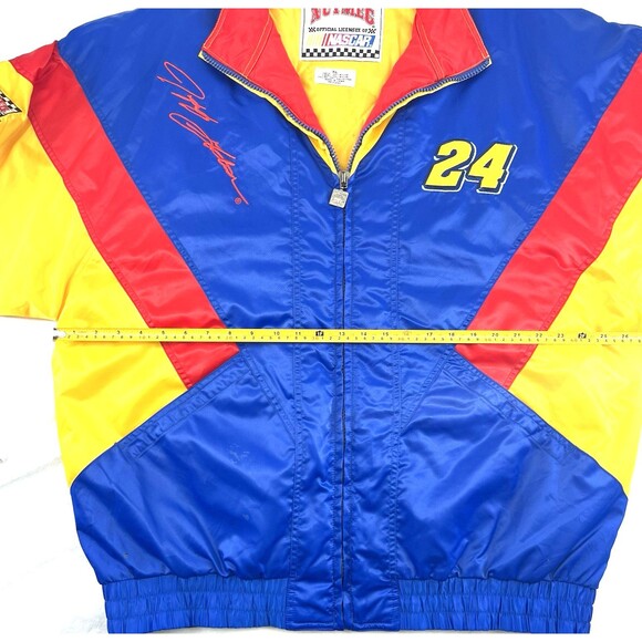 Vintage 90s Nascar Jeff Gordan Nutmeg Racing Jacket Mens XL #24 DuPont - Picture 8 of 16
